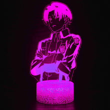 Load image into Gallery viewer, Free UK Royal Mail Tracked 24hr delivery.  Combining art and technology makes this 3D visual effect lamp a perfect gift for anime fans. The acrylic design produces an optical 3D hologram effect which brings the anime character to life.  The base has a touch sensor which makes it simple to control all the seven colour lighting modes. The set also includes a remote control for you to control the lamp with ease.  &quot;The art challenges the technology, and the technology inspires the art&quot;. 
