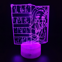 Load image into Gallery viewer, Free UK Royal Mail Tracked 24hr delivery.  Combining art and technology makes this 3D visual effect lamp a perfect gift for anime fans. The acrylic design produces an optical 3D hologram effect which brings the anime character to life.  The base has a touch sensor which makes it simple to control all the seven colour lighting modes. The set also includes a remote control for you to control the lamp with ease.
