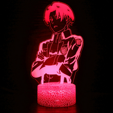 Load image into Gallery viewer, Free UK Royal Mail Tracked 24hr delivery.  Combining art and technology makes this 3D visual effect lamp a perfect gift for anime fans. The acrylic design produces an optical 3D hologram effect which brings the anime character to life.  The base has a touch sensor which makes it simple to control all the seven colour lighting modes. The set also includes a remote control for you to control the lamp with ease.  &quot;The art challenges the technology, and the technology inspires the art&quot;. 
