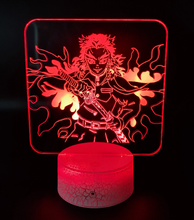 Load image into Gallery viewer, Free UK Royal Mail Tracked 24hr delivery.  Combining art and technology makes this 3D visual effect lamp a perfect gift for anime fans. The acrylic design produces an optical 3D hologram effect which brings the anime character to life.  The base has a touch sensor which makes it simple to control all the seven colour lighting modes. The set also includes a remote control for you to control the lamp with ease.
