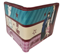 Load image into Gallery viewer, Free UK Royal Mail Tracked 24hr delivery.  This premium PVC leather wallet is designed with a smooth finish. High-quality DTG design with striking colours. Two-part art piece showing two sets of anime art on each side of the wallet adapted from the popular anime SPY×FAMILY.  Bi-fold closure, with Five card sections, One zip section, a photo ID section, and the main section.  Excellent gift for any SPY×FAMILY fan.  Limited stock available.
