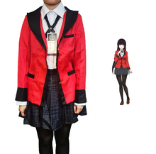 Load image into Gallery viewer, Kakegurui - Hyakkaou Private Academy - Yumeko Jabami Cosplay/ Halloween costume - Red and Blue
