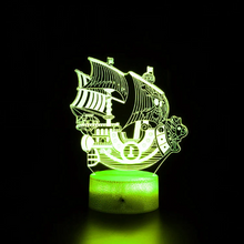 Load image into Gallery viewer, Free UK Royal Mail Tracked 24hr delivery.  Combining art and technology makes this 3D visual effect lamp a perfect gift for anime fans. The acrylic design produces an optical 3D hologram effect which brings the anime character to life.  The base has a touch sensor which makes it simple to control all the seven colour lighting modes. The cracked transparent design of the base of the lamp increases the visual effect compared to the regular black plastic base.
