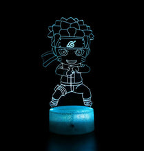 Load image into Gallery viewer, Naruto Touch Sensor acrylic lamp with 7 colour changing modes plus LED cracked base design
