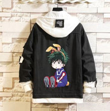 Load image into Gallery viewer, My Hero Academia Unisex Denim Anime Jacket with hood
