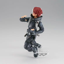 Load image into Gallery viewer, Free UK Royal Mail Tracked 24hr delivery   Super cool and striking figure of Shoto Todoroki from the popular anime My Hero Academia. This figure is launched by Bapresto as part of the latest release. Adapted from the latest movie - &quot;World Heroes Misson&quot;.   The creator has did a fabulous job on this piece, showing Bakugo in his combat gear in battle move. This Statue really pull the audience back to the exact movie scene. 
