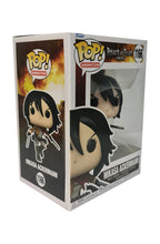 Load image into Gallery viewer, Stylish Pop vinyl figure from Funko POP Animation. This figure of Mikasa stands at 9cm tall. The high-detailed figure displays Mikasa posing with in her ODM gear, adapted from the popular anime ATTACK ON TITAN. The figure is packaged in a window display box by Funko.   Official Brand: Funko 
