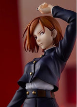 Load image into Gallery viewer, FREE UK Royal Mail Tracked 24hr Delivery  Striking and cool figure of Nobara Kugisaki from the popular anime series Jujutsu Kaisen. This figure is part of the Goodsmile Company&#39;s Pop Up Parade series.   The sculptor has really did an spectacular job creating this high-detailed PVC statue of Nobara. The figure shows Nobara in her classic navy blue uniform, posing with her primary weapon (Metal Hammer and Nails). 
