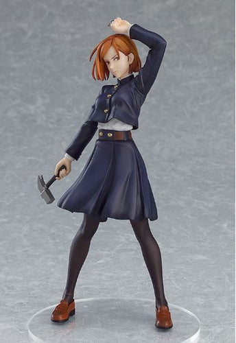 FREE UK Royal Mail Tracked 24hr Delivery  Striking and cool figure of Nobara Kugisaki from the popular anime series Jujutsu Kaisen. This figure is part of the Goodsmile Company's Pop Up Parade series.   The sculptor has really did an spectacular job creating this high-detailed PVC statue of Nobara. The figure shows Nobara in her classic navy blue uniform, posing with her primary weapon (Metal Hammer and Nails). 