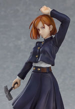 Load image into Gallery viewer, FREE UK Royal Mail Tracked 24hr Delivery  Striking and cool figure of Nobara Kugisaki from the popular anime series Jujutsu Kaisen. This figure is part of the Goodsmile Company&#39;s Pop Up Parade series.   The sculptor has really did an spectacular job creating this high-detailed PVC statue of Nobara. The figure shows Nobara in her classic navy blue uniform, posing with her primary weapon (Metal Hammer and Nails). 
