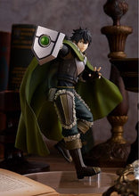 Load image into Gallery viewer, ﻿FREE UK Royal Mail Tracked 24hr Delivery.  Striking and cool figure of Naofumi Iwatani from the popular anime series The Rising of the Shield Hero. This figure is part of the Goodsmile Company&#39;s Pop Up Parade series.   The sculptor has really did an spectacular job creating this high-detailed PVC statue of Naofumi. The figure shows Naofumi in his classic green battle armour, posing with his famous Shield. 
